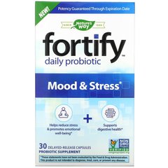 Пробіотик Nature's Way (Fortify Daily Probiotic Mood Stress) 30 капсул
