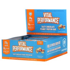 Vital Proteins, Протеїновий батончик Vital Performance, протеїн із солоного шоколаду та арахісу, 12 батончиків, по 1,94 унції (55 г) кожен