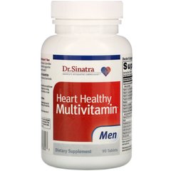 Мультивитамины для здоровья сердца, для мужчин, Heart Healthy Multivitamin, Men, Dr. Sinatra, 90 таблеток купить в Киеве и Украине