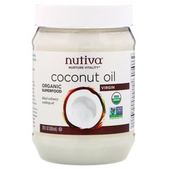 Натуральное очищенное кокосовое масло, Nutiva, 29 жидких унций (858 мл) купить в Киеве и Украине