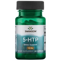 5-Гидрокситриптофан, 5-HTP, Swanson, 50 мг, 60 капсул купить в Киеве и Украине