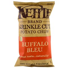 Картопляні чіпси, зі смаком м'яса бафало блю, Kettle Foods, 5 унцій (142 г)