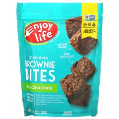 Enjoy Life Foods, Укуси шоколадного брауні, м'ятний шоколад, 4,76 унції (135 г)