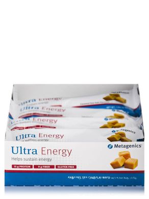 Батончики для енергії з морською сіллю Metagenics (Ultra Energy Caramel Sea Salt Bar) 12 батончиків