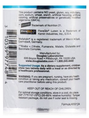 Childrens Multivitamins Natural Orange Flavor Douglas Laboratories (Ultra Preventive Kids Natural Orange Flavor) 60 chewable tablets