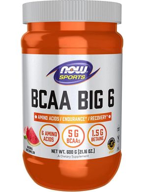 Спортивная добавка BCAA Now Foods (BCAA Big 6) вкус арбуза 600 г купить в Киеве и Украине