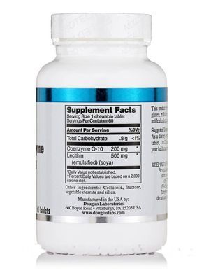 Коэнзим Q10 Douglas Laboratories (Ultra Coenzyme Q-10) 200 мг 60 жевательных таблеток купить в Киеве и Украине