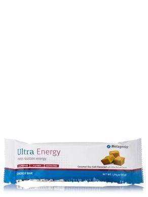 Батончики для енергії з морською сіллю Metagenics (Ultra Energy Caramel Sea Salt Bar) 12 батончиків