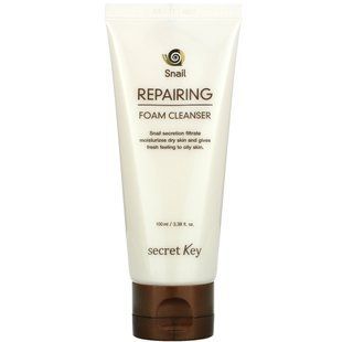Restorative foam cleanser with snail