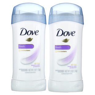 Dove, Antiperspirant Deodorant, Solid, Fresh, Twin Pack, 2 Pack, 2.6 oz (74 g) Each купить в Киеве и Украине