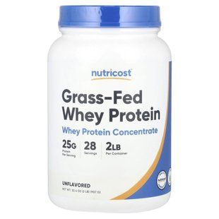 Nutricost, Grass-Fed Whey Protein Concentrate, Unflavored, 2 lb (907 g) купить в Киеве и Украине