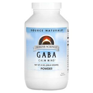 ГАМК, порошок, GABA Powder, Source Naturals, 8 унций (226,8 г) купить в Киеве и Украине