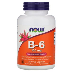 Витамин В6 Now Foods (Vitamin B-6) 100 мг 250 капсул купить в Киеве и Украине