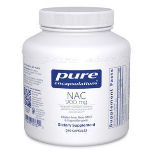 Ацетилцистеин Pure Encapsulations (NAC N-Acetyl-l-Cysteine) 900 мг 240 капсул купить в Киеве и Украине