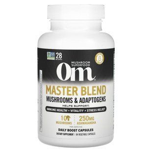 Om Mushrooms, Mushroom Master Blend, 675 mg, 80 Vegetable Capsules купить в Киеве и Украине