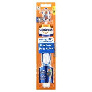 Spinbrush, Dual Brush Action Head, Powered Toothbrush, Soft, 1 Toothbrush купить в Киеве и Украине