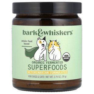 Органічні ферментовані суперфуди для собак і котів Dr. Mercola Bark & Whiskers (Organic Fermented Superfoods for Dogs and Cats) 78 г