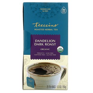 Черный травяной кофе без кофеина Teeccino (Herbal Coffee) 25 пакетов 150 г купить в Киеве и Украине