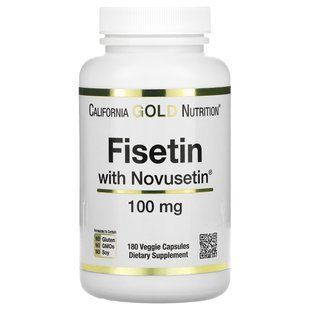 Физетин с новусетином California Gold Nutrition (Fisetin with Novusetin) 100 мг 180 растительных капсул купить в Киеве и Украине