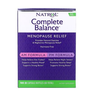 Витамины во время менопаузы полный комплекс Natrol (Complete Balance for Menopause) 2 бутылки по 30 капсул купить в Киеве и Украине