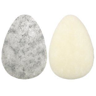 Facial sponges, rose petals + bamboo charcoal, EcoTools, 2 pcs