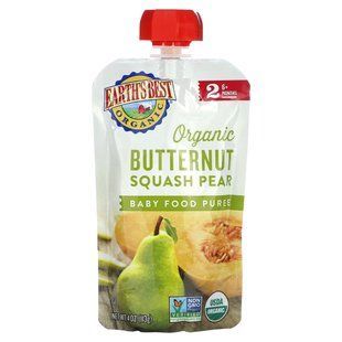 Earth's Best, Organic Baby Food Puree, 6+ Months, Butternut Squash Pear, 4 oz (113 g) купить в Киеве и Украине