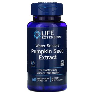 Водорастворимый экстракт семян тыквы, Water-Soluble Pumpkin Seed Extract, Life Extension, 60 вегетарианских капсул купить в Киеве и Украине