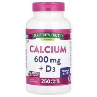Nature's Truth, Кальцій + D3, 250 капсул, вкритих оболонкою