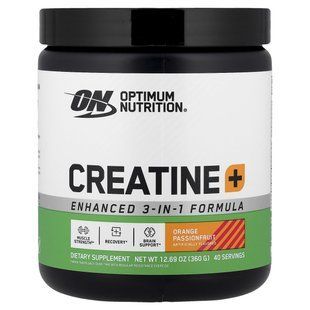 Optimum Nutrition, Creatine+, Orange Passionfruit, 12.69 oz (360 g) купить в Киеве и Украине