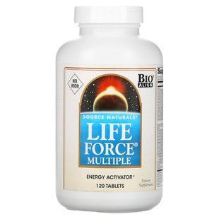 Мультивітаміни без заліза Source Naturals (Life Force Multiple No Iron) 120 таблеток