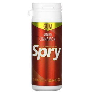 Spry, натуральная жевательная резинка, корица, Xlear, 30 шт. (32,5 г) купить в Киеве и Украине