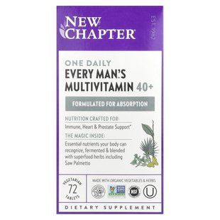 Мультивитаминный комплекс для мужчин 40+ New Chapter (One daily multi) 72 таблетки купить в Киеве и Украине