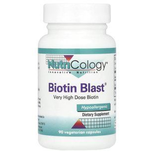 Биотин, Biotin Blast, Nutricology, 90 вегетарианских капсул купить в Киеве и Украине