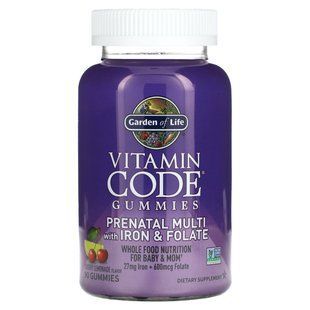 Garden of Life, Vitamin Code Gummies, Prenatal Multi with Iron & Folate, Cherry Lemonade, 90 Gummies купить в Киеве и Украине