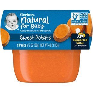 1st Foods, батат, Gerber, 2 шт в упаковці, по 56 г кожна