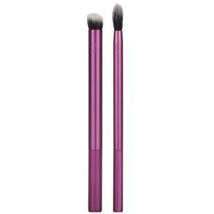 Set of brushes for makeup Real Techniques (Perfect Crease Duo for Shadow) 2 pcs.