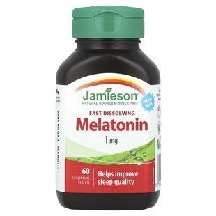 Jamieson Vitamins, Melatonin, Fast Dissolving, 1 mg, 60 Sublingual Tablets купить в Киеве и Украине