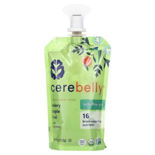 Cerebelly, Organic Baby Puree, Smoothie-Style, Celery, Apple, Kiwi with Cucumber, 4 oz (113 g) купить в Киеве и Украине