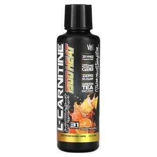 VMI Sports, L-Carnitine 1500 Heat, апельсин і ананас, 473 мл (16 рідк. унцій)