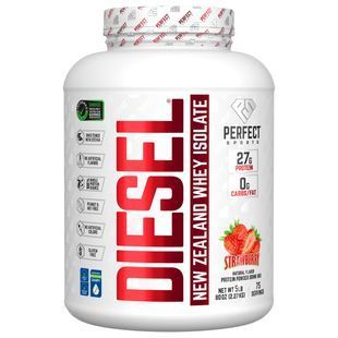 PERFECT Sports, Diesel, New Zealand Whey Isolate, Strawberry, 5 lb (2.27 kg)