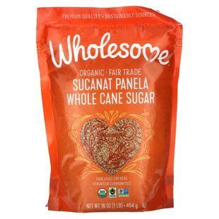 Органічний сахарінат, зневоднений сік цукрової тростини, Wholesome Sweeteners, Inc, 16 унцій (454 г)