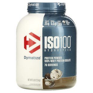 ISO100 гидролизованный, 100% изолят сывороточного белка, печенье со сливками, Dymatize Nutrition, 2,3 кг купить в Киеве и Украине