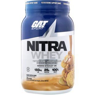 Nitra Whey, Testosterone Support, peanut butter cookie, GAT, 988.8 g