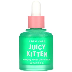 I Dew Care, Juicy Kitten, очищающая сыворотка Power-Green, 1,01 жидкая унция (30 мл) купить в Киеве и Украине