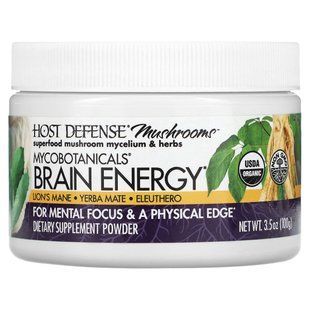 Добавка для улучшения работы мозга, энергия мозга, Myco Botanicals, Brain Energy, Fungi Perfecti, 100 г купить в Киеве и Украине