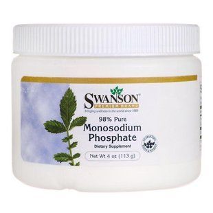 Фосфат мононатрию 98% чистоти Swanson (98% Pure Monosodium Phosphate) 113 г купить в Киеве и Украине