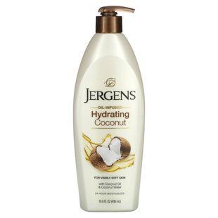 Зволожуючий лосьйон з маслом кокоса, Hydrating Coconut, Jergens, 496 мл