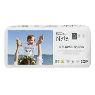 Органические подгузники Eco by Naty Размер 3 (от 4 до 9 кг) 50 шт купить в Киеве и Украине