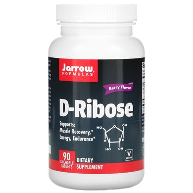 Д-рибоза Jarrow Formulas (D-Ribose) 1000 мг 90 таблеток з ягідним смаком