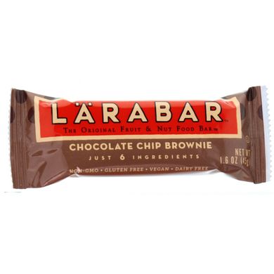 Батончики зі смаком Брауні з шоколадною крихтою Larabar (Chocolate) 16 бат.